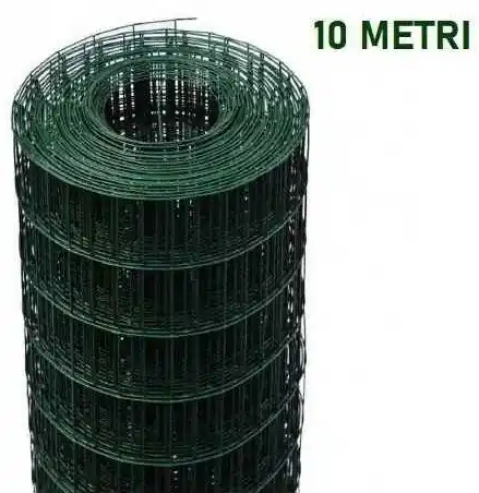 Rete zincata elettrosaldata plasticata Green Net, maglia 76x63mm, Altezza 180cm, rotolo da 10 metri Direttamente Dal Produttore
