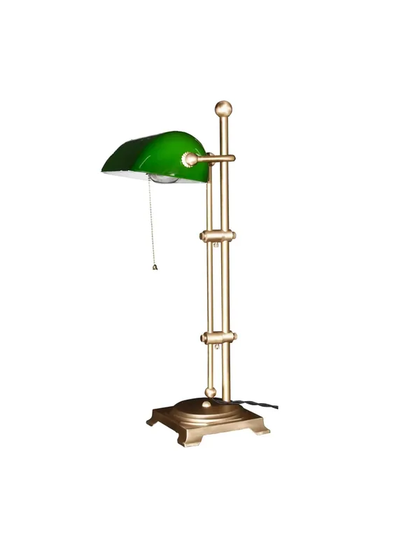 Must-Have Lampada da tavolo classica in ottone e vetro verde a 1 luce BGA 3609