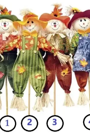Spaventapasseri assortiti di stoffa con asta in bamboo 120cm per salvaguardare il raccolto di campi o orti Promo Stagionale