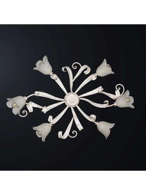 Plafoniera contemporanea in ferro battuto a 6 luci BGA 3592 A Buon Prezzo