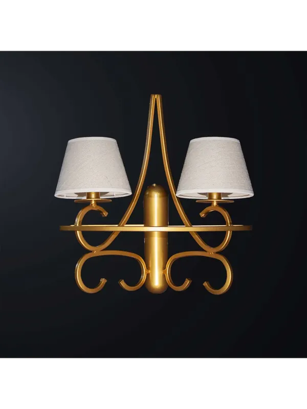 Promo Stagionale Applique classico in ferro battuto oro a 2 luci BGA 3578