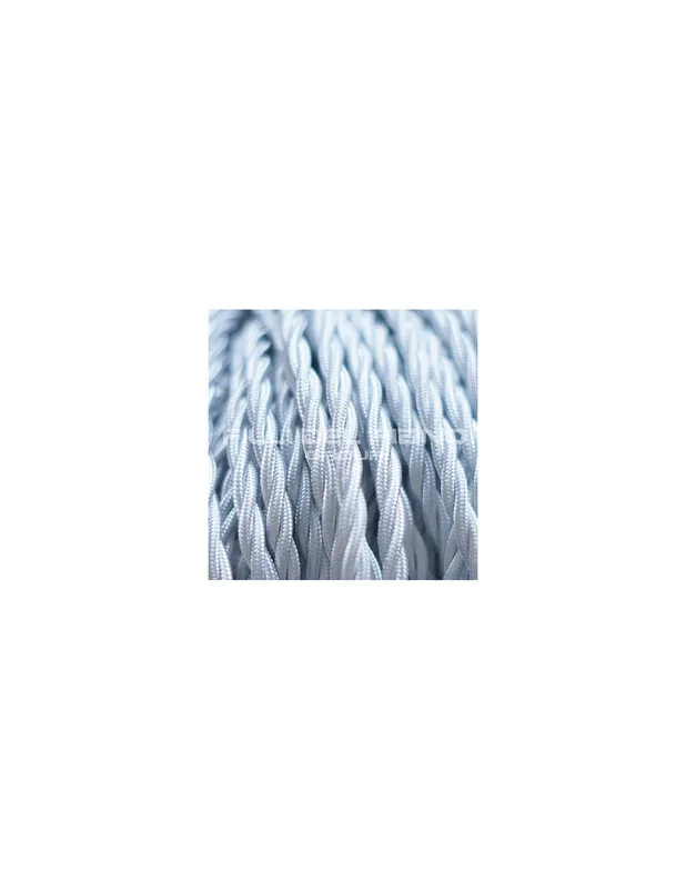 Sconto Cavo lampadari treccia stoffa seta 2x0,75mm bianco ottico