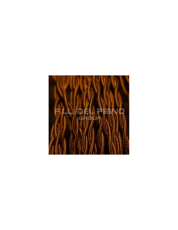 Scelto Dai Clienti Cavo elettrico lampadari treccia stoffa seta 2x0,75mm whiskey