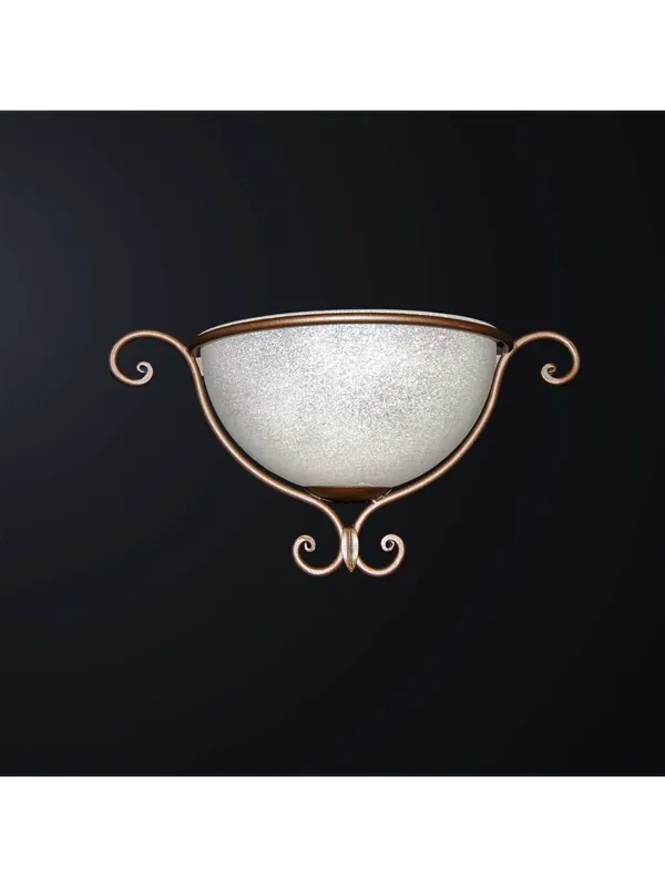 Ultima Occasione Applique da parete classico in ferro battuto e vetro a 1 luce BGA 3564-ap