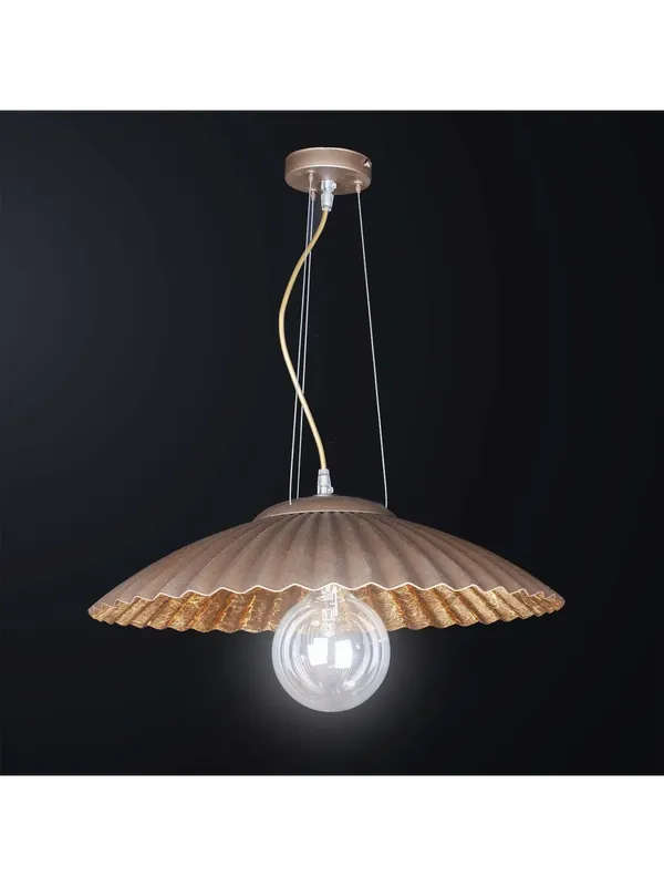 Lampadario a sospensione classico design foglia oro a 1 luce BGA 3543-s50 Spedito Oggi