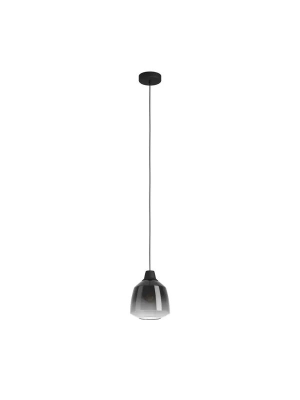 Lampadario a sospensione moderno in vetro fumè a 1 luce GL1795 Offerta Limitata