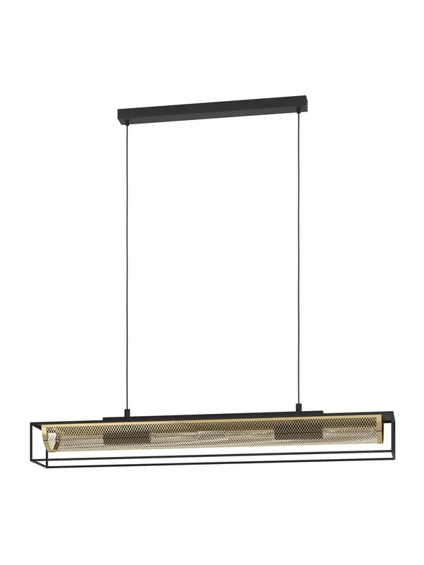 Prezzo Basso Lampadario moderno in metallo design nero e oro a 4 luci GL1785