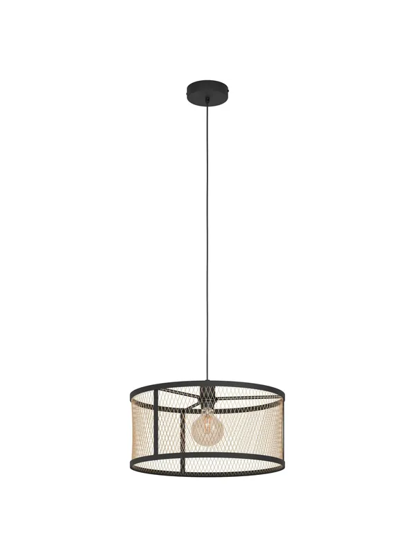 Prezzo Scontato Lampadario moderno in metallo design nero e oro a 1 luce GL1780