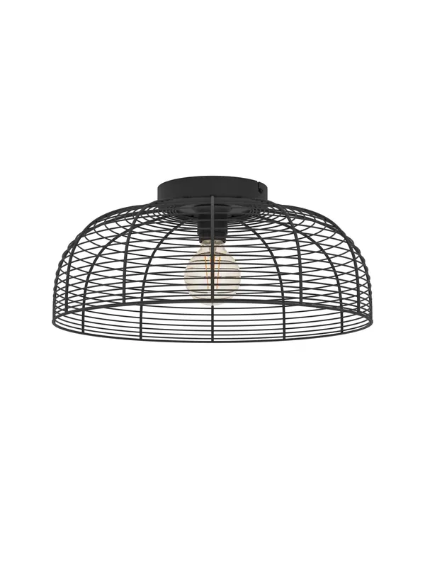 Plafoniera moderna in metallo design nero a 1 luce GL1776 Promo Stagionale