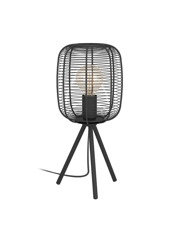 Lume lampada da tavolo moderna in metallo design nero a 1 luce GL1775 Acquista Ora