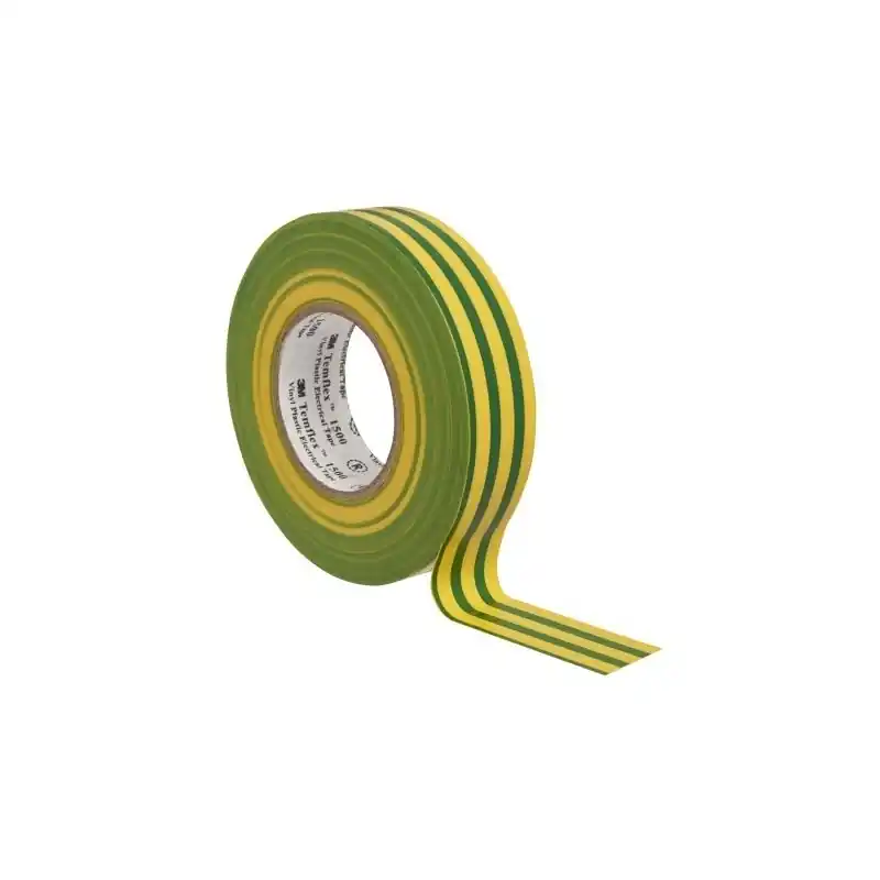 Prezzo Di Fabbrica 3mi nastro isolante autoestinguente in pvc temflex 1500 19x25mm giallo verde 3mI7000106700