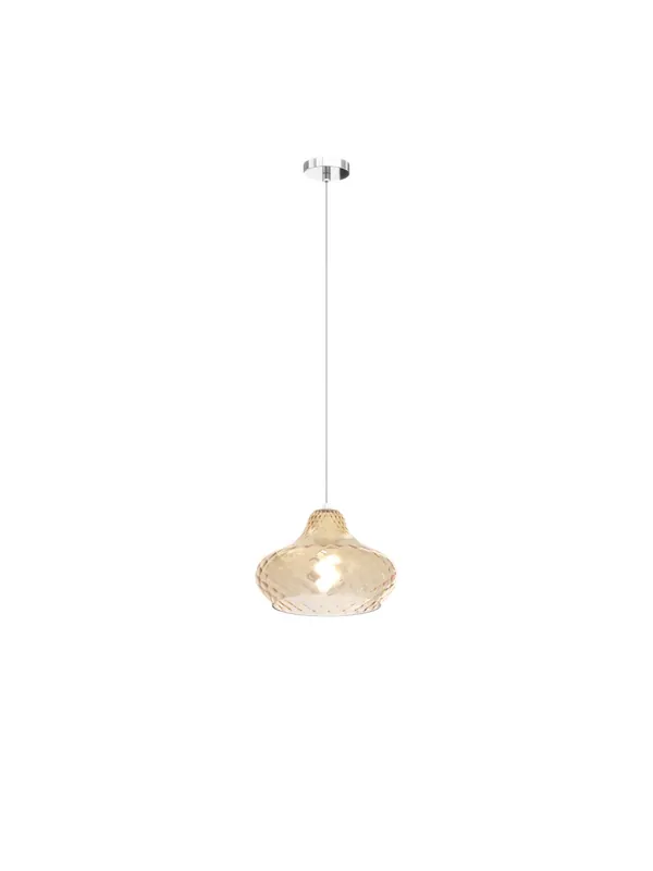 A Buon Prezzo Lampadario a sospensione moderno con vetro ambra a 1 luce tpl 0976