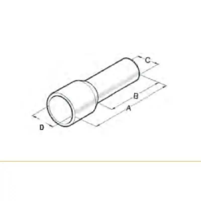 Occasione bm terminali a bussola rosso 1,5x8 bmm00504