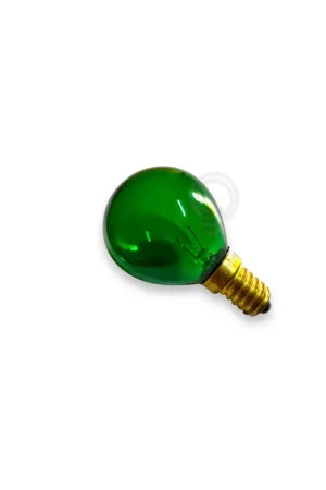 Lampada incandescenza sfera colorata verde e14 45x70 15w Scelto Dai Clienti