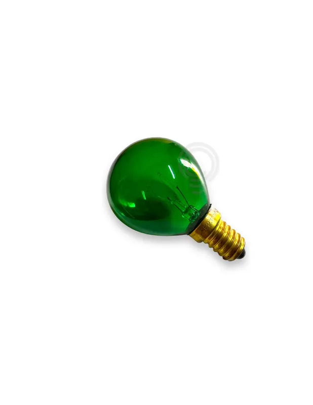 Lampada incandescenza sfera colorata verde e14 45x70 15w Scelto Dai Clienti