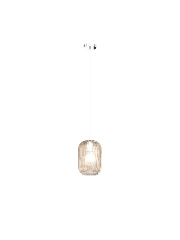 Economico Lampadario a sospensione moderno con vetro ambra a 1 luce tpl 0958