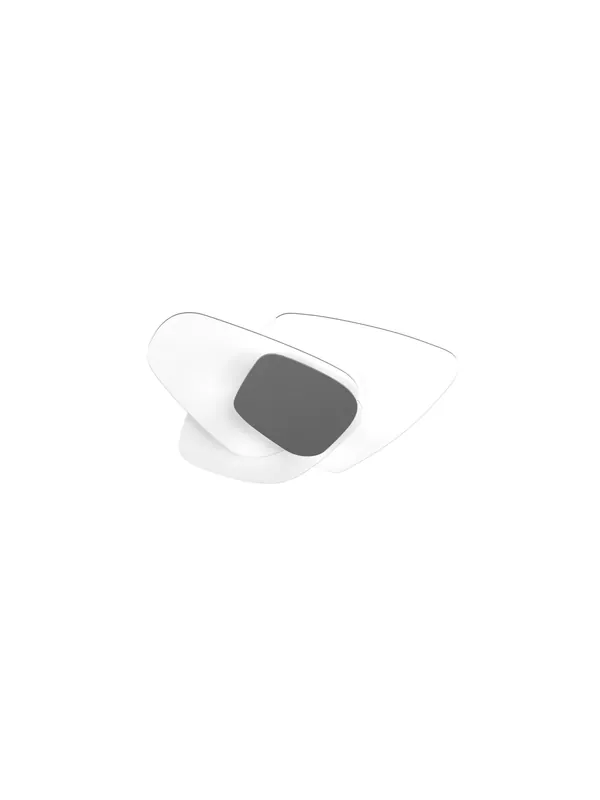 Reso Gratuito Plafoniera moderna design lastre di vetro bianco e antracite a 6 luci tpl 1015