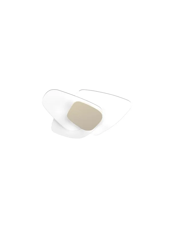 Plafoniera moderna design lastre di vetro bianco e sabbia a 6 luci tpl 1014 Ordina Subito