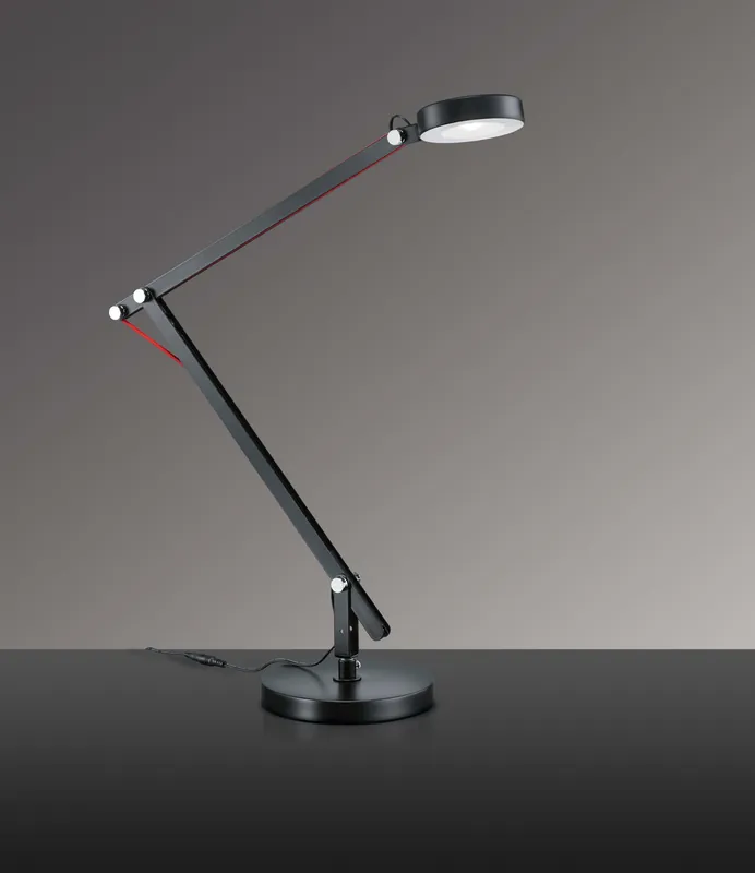 Prezzo Basso AMSTERDAM LAMPADA STUDIO LED NERA BASE-MORSETTO.APP.H. 90