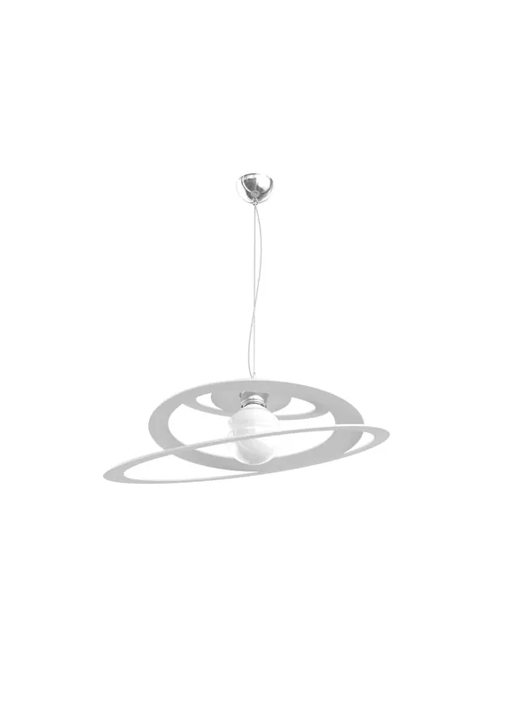 Lampadario moderno design bianco metallo taglio laser a 1 luce tpl 1011 Bestseller