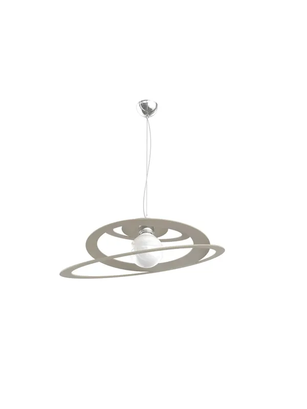 Lampadario moderno design tortora metallo taglio laser a 1 luce tpl 1010 Ultimissimo Modello