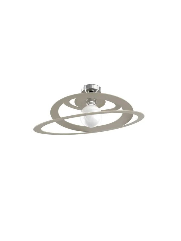 Plafoniera moderna design tortora metallo taglio laser a 1 luce tpl 1009 Offerta Del Giorno