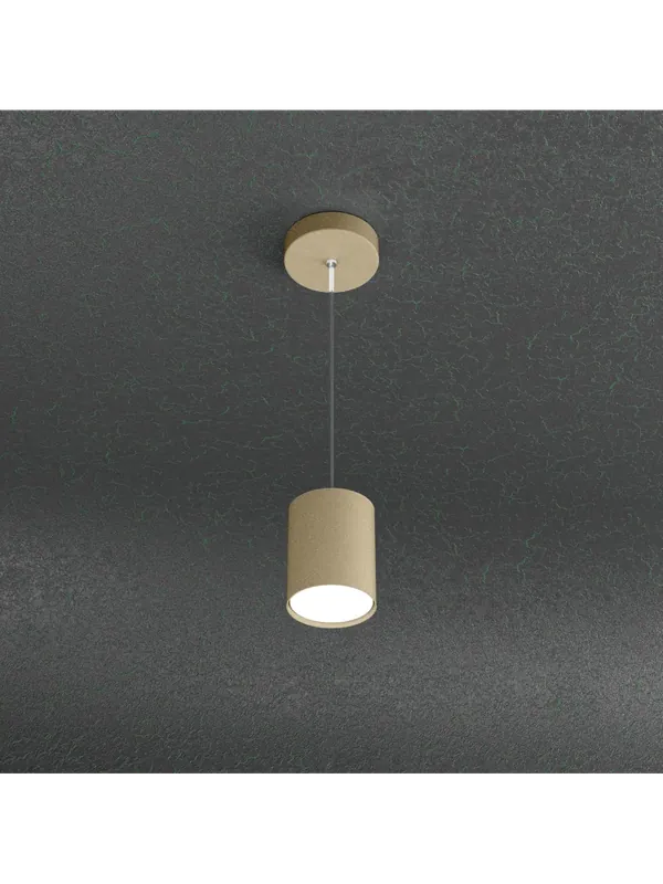 Lampadario a sospensione moderno sabbia cilindro a 1 luce tpl 1007 Offerta Lampo