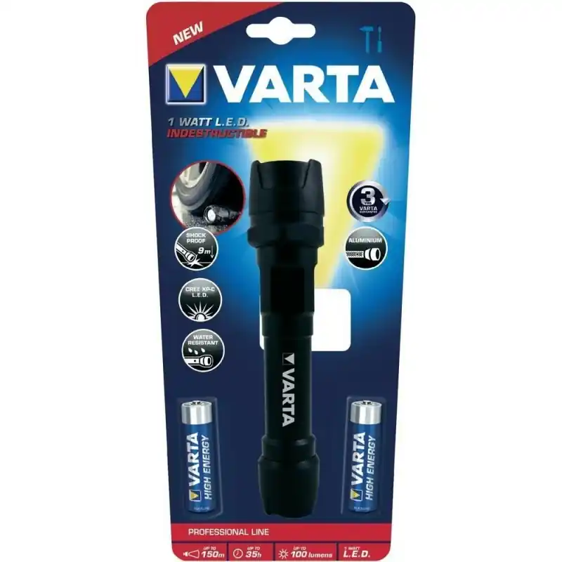 varta 1w led torcia indistruttibile 2 batterie comprese VARTA 18701101421 Scelto Dai Clienti