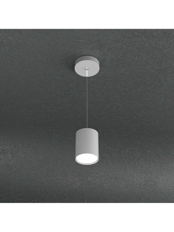 Prezzo Conveniente Lampadario a sospensione moderno grigio cilindro a 1 luce tpl 1006