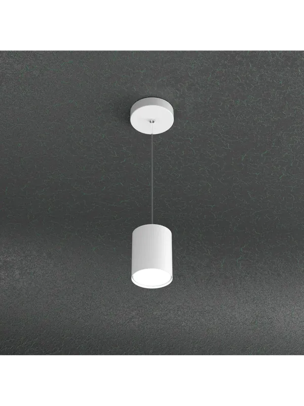 Scelto Dai Clienti Lampadario a sospensione moderno bianco cilindro a 1 luce tpl 1005