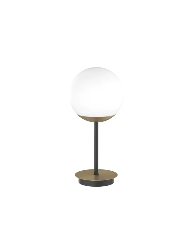 Acquista Ora Lumetto moderno nero e ottone con sfera in vetro a 1 luce tpl 0999