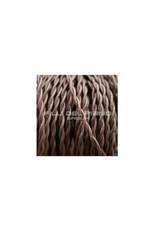 Miglior Prezzo Cavo elettrico lampadari treccia stoffa seta vintage 2x0,75mm marro