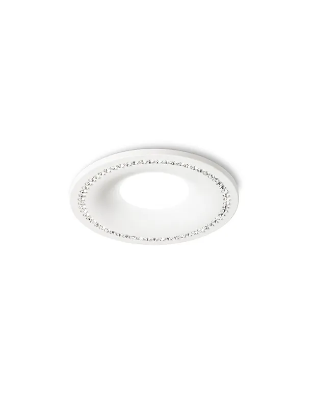 Gea Led Coralie GFA190 faretto ad incasso tondo attacco GU10 220V bianco opaco con strass Scelto Dai Clienti
