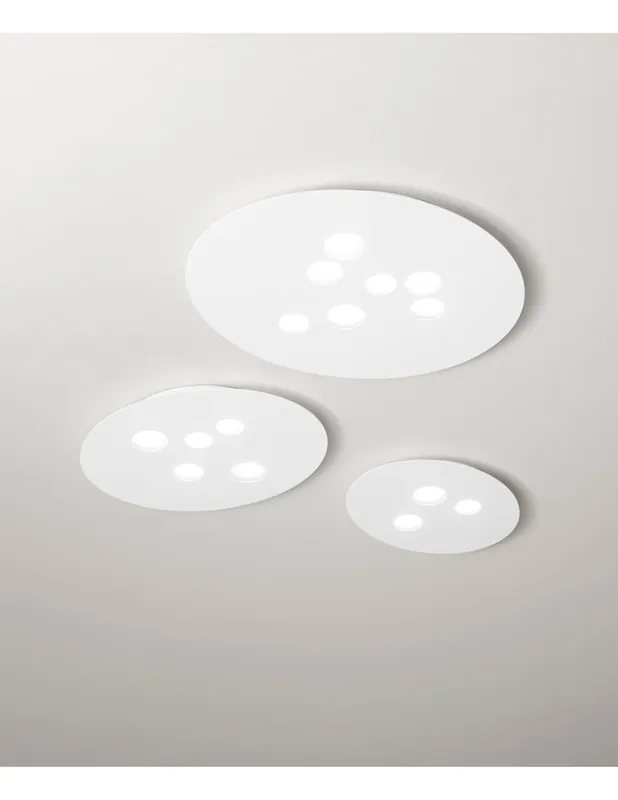 Luna pg GeaLuce lampada da soffitto LED moderna 60x72,5 cm bianca o tortora Prezzo Ridotto