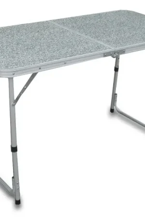 Tavolino pieghevole da giardino, campeggio, tavolo da balcone, picnic 120x60 cm, colore Grigio Miglior Prezzo