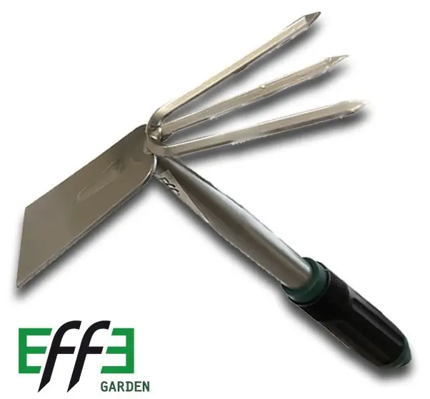 Zappetta con quadro/tridente GF85 Effe manico in gomma Professionale