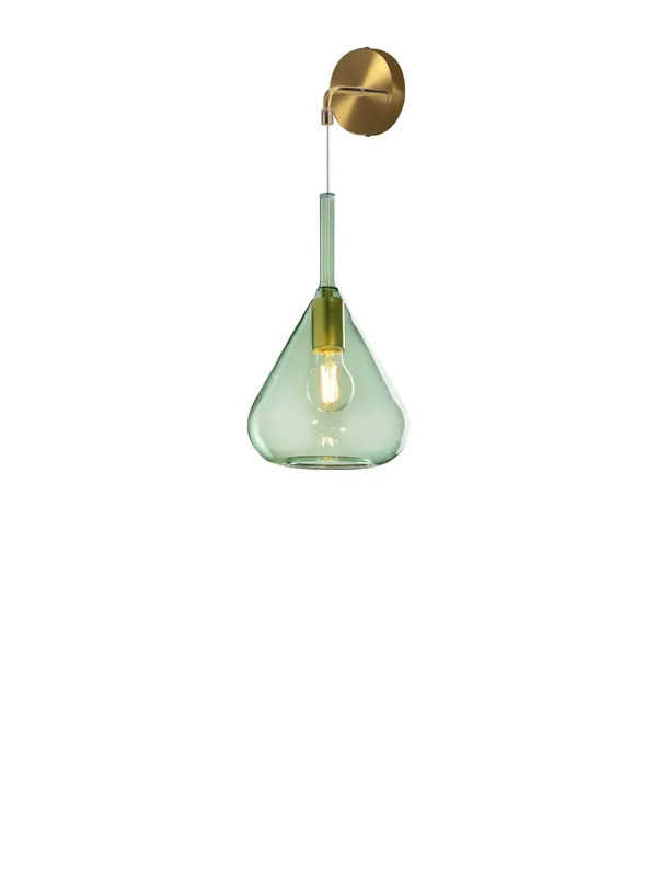 Saldi Applique moderno sospeso con vetro soffiato verde a 1 luce tpl 0946