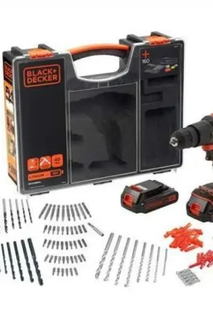Non Perdere BLACK & DECKER TRAPANO/AVVITATORE A PERCUSSIONE 18V A LITIO IN VALIGETTA PREMIUM CON DOPPIA BATTERIA BDCHD18BOA-QW