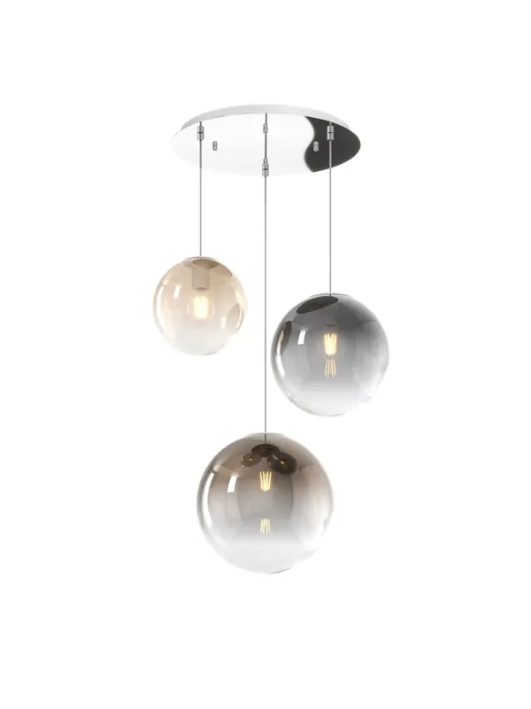 Direttamente Dal Produttore Lampadario a sospensione moderno sfere in vetro soffiato a 3 luci tpl 0935