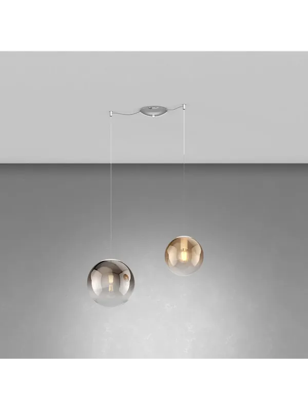 Di Tendenza Lampadario a sospensione moderno sfere in vetro soffiato a 2 luci tpl 0931