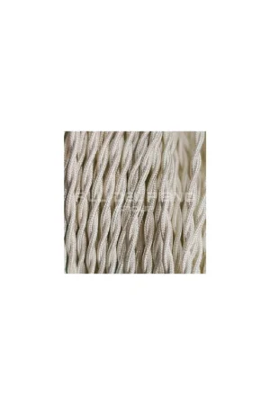Promo Stagionale Cavo lampadari treccia stoffa seta 2x0,75mm avorio