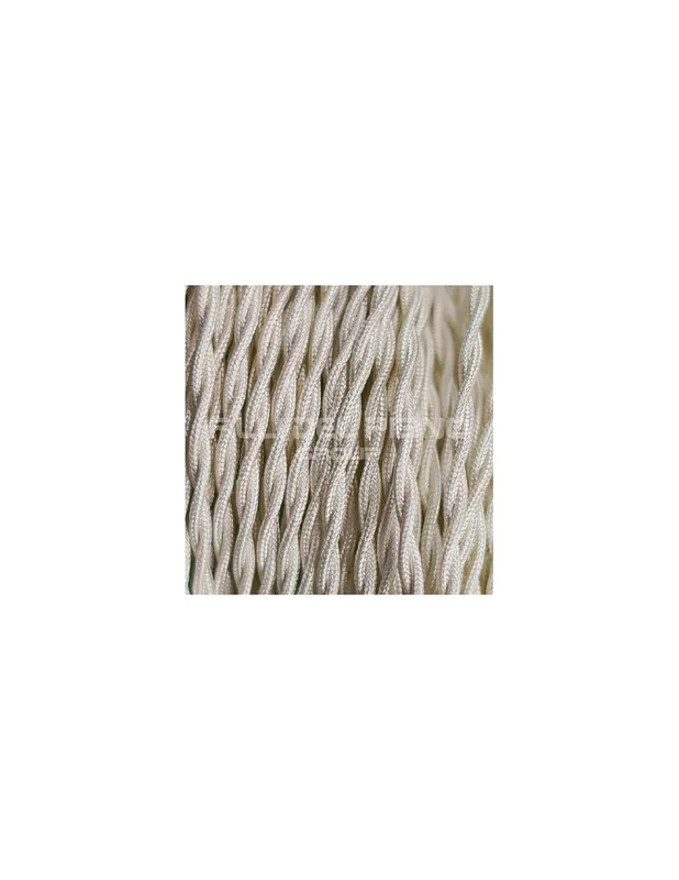 Promo Stagionale Cavo lampadari treccia stoffa seta 2x0,75mm avorio