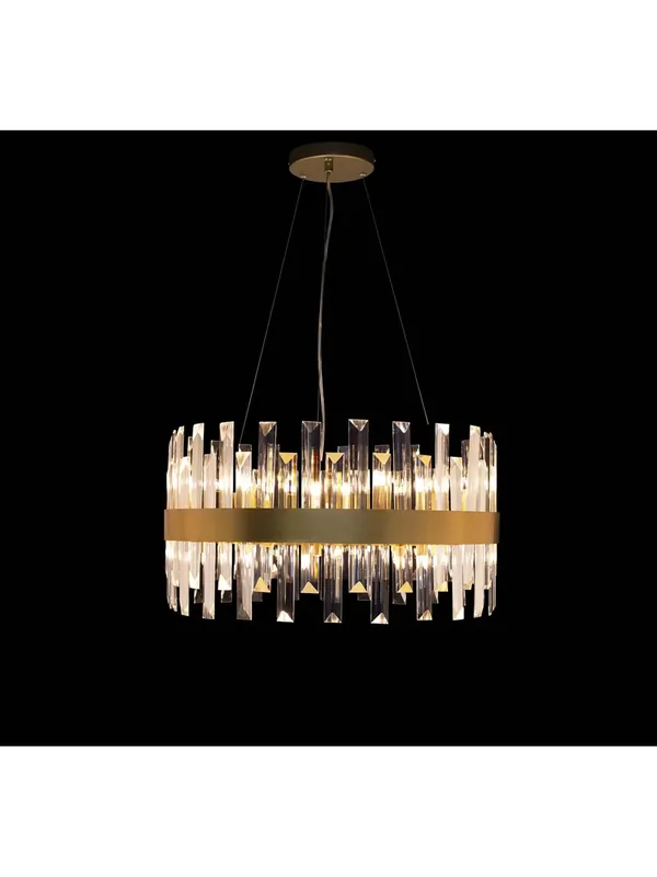 Lampadario moderno oro con cristalli a 14 luci illuminati Zenna Prezzo Basso