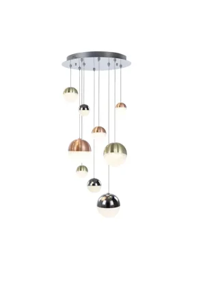 Lampadario a led moderno con sfere color 9 luci illuminati Atomo Scelto Dai Clienti