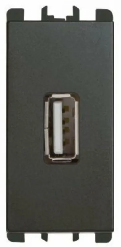 Solo Oggi SIMON URMET UNITà DI ALIMENTAZIONE USB 1 MODULO 2.1 ANTRACITE 10330