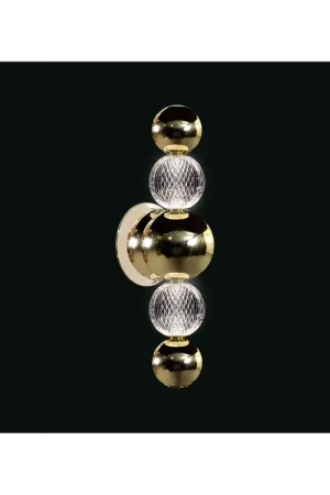 Applique moderno a led con sfere oro illuminati Brillante Prezzo Ridotto