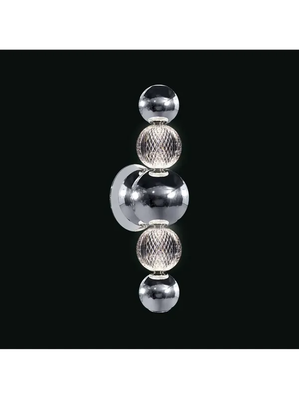 Offerta Speciale Applique moderno a led con sfere cromate illuminati Brillante