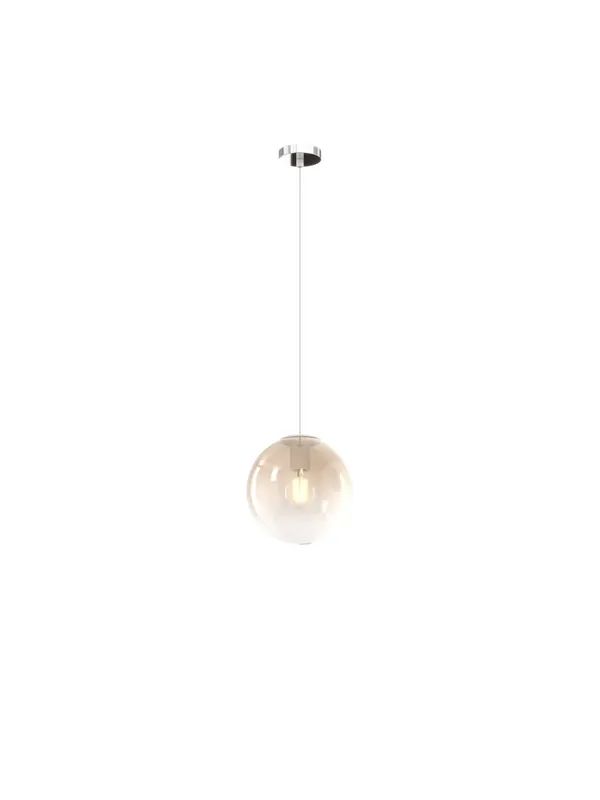 Lampadario a sospensione moderno sfera in vetro ambra D.20cm tpl 0923 Acquista Ora