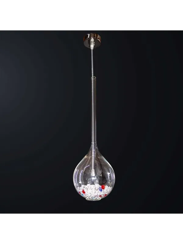 Promozione Esclusiva Lampadario a sospensione moderno in cristallo e vetro 1 luce BGA 3539-p1