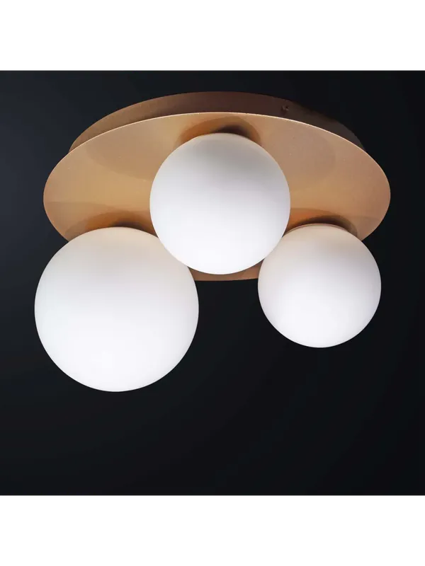 Plafoniera moderna design oro con sfere in vetro 3 luci BGA 3534-pl3 Miglior Prezzo
